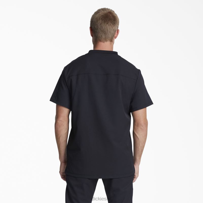 dynamix majica s v-izrezom i džepom s patentnim zatvaračem muškarci Dickies crno (crno) 6BPL61246 odjeća