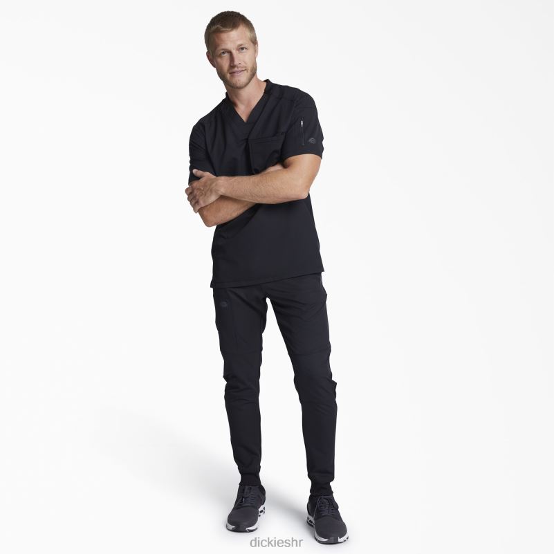 dynamix majica s v-izrezom i džepom s patentnim zatvaračem muškarci Dickies crno (crno) 6BPL61246 odjeća