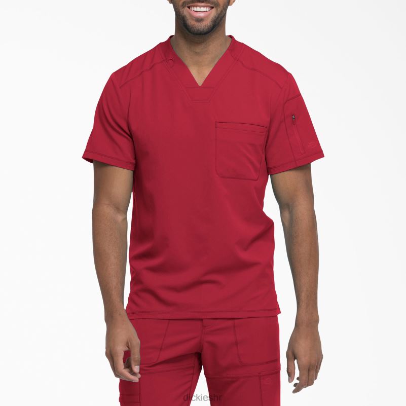 dynamix majica s v-izrezom i džepom s patentnim zatvaračem muškarci Dickies crvena (rd) 6BPL61255 odjeća