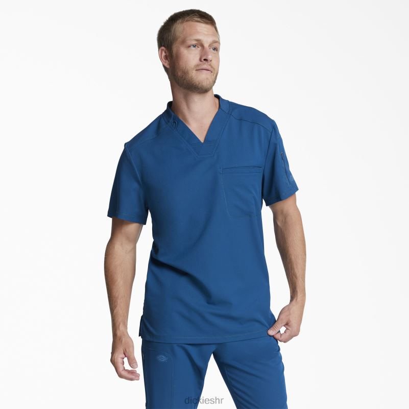 dynamix majica s v-izrezom i džepom s patentnim zatvaračem muškarci Dickies karipsko plava (crb) 6BPL61248 odjeća