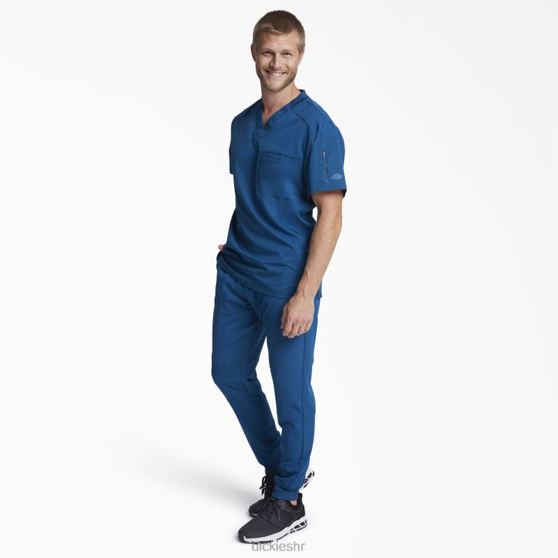 dynamix majica s v-izrezom i džepom s patentnim zatvaračem muškarci Dickies karipsko plava (crb) 6BPL61248 odjeća