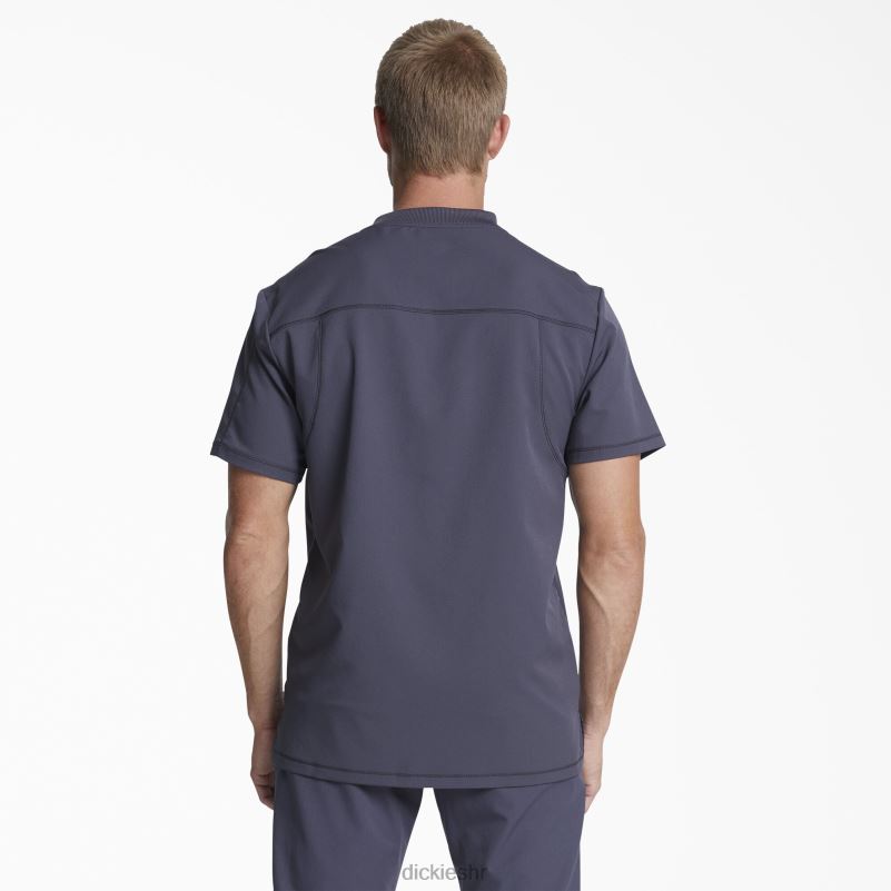 dynamix majica s v-izrezom i džepom s patentnim zatvaračem muškarci Dickies kositar siva (klupa) 6BPL61253 odjeća