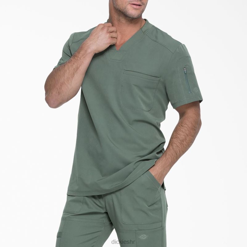 dynamix majica s v-izrezom i džepom s patentnim zatvaračem muškarci Dickies maslinasto zelena (oli) 6BPL61252 odjeća