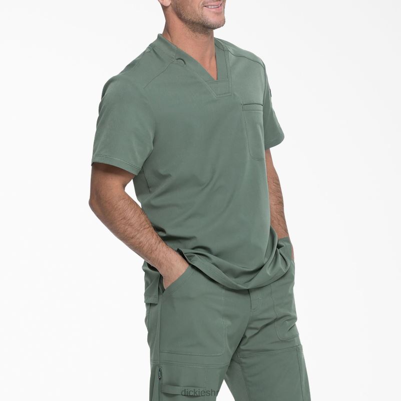 dynamix majica s v-izrezom i džepom s patentnim zatvaračem muškarci Dickies maslinasto zelena (oli) 6BPL61252 odjeća