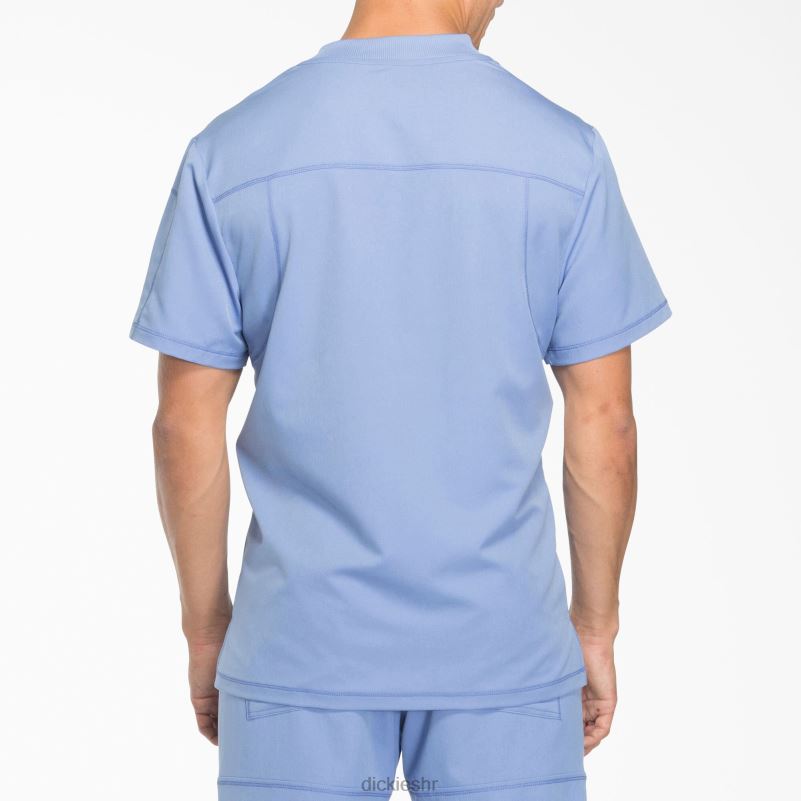 dynamix majica s v-izrezom i džepom s patentnim zatvaračem muškarci Dickies strop plava (cbl) 6BPL61247 odjeća