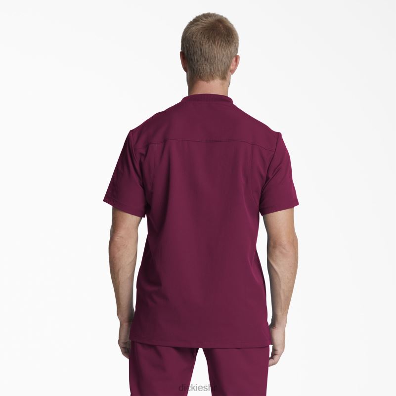 dynamix majica s v-izrezom i džepom s patentnim zatvaračem muškarci Dickies vino (pobjeda) 6BPL61256 odjeća