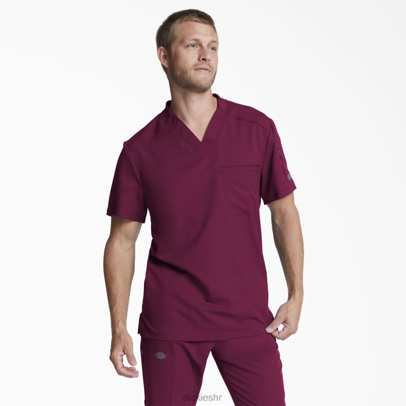 dynamix majica s v-izrezom i džepom s patentnim zatvaračem muškarci Dickies vino (pobjeda) 6BPL61256 odjeća