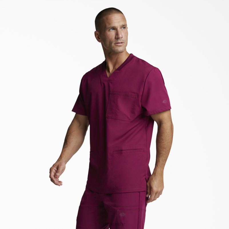 dynamix rubni top s v-izrezom muškarci Dickies vino (pobjeda) 6BPL61360 odjeća
