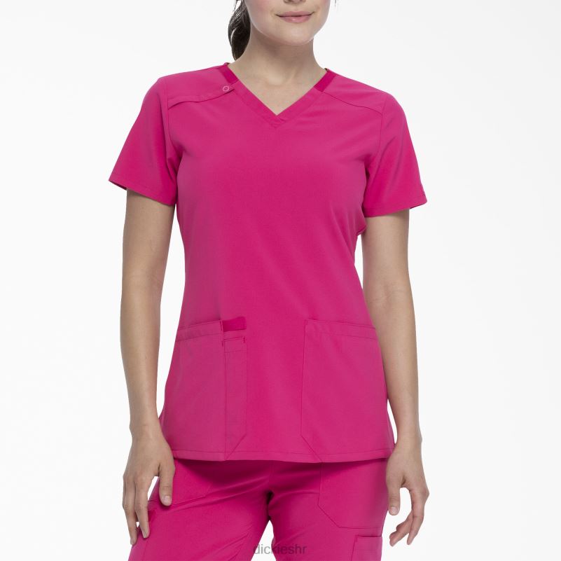 eds Essentials majica s v-izrezom žene Dickies žarko ružičasta (hpk) 6BPL62452 odjeća