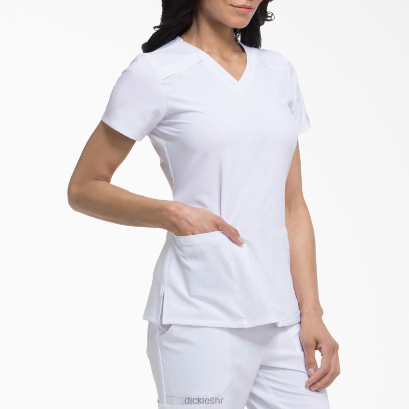 eds Essentials majica s v-izrezom žene Dickies bijela (dwh) 6BPL62448 odjeća