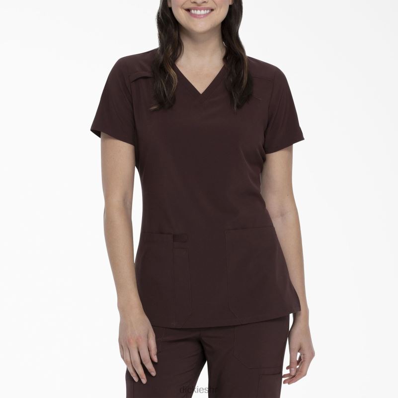 eds Essentials majica s v-izrezom žene Dickies espresso (esr) 6BPL62449 odjeća