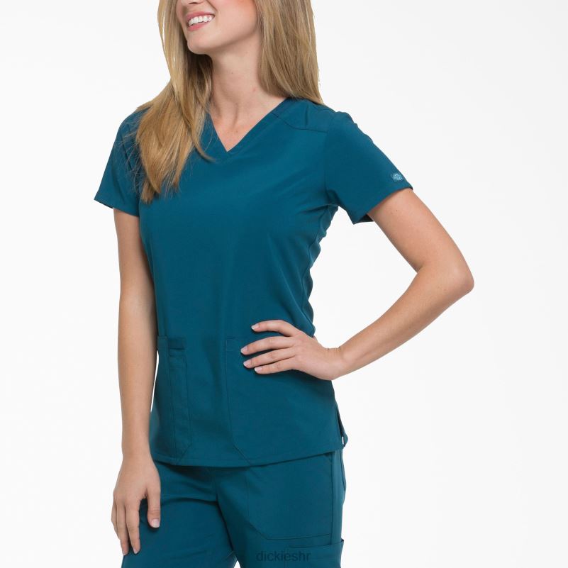 eds Essentials majica s v-izrezom žene Dickies karipsko plava (crb) 6BPL62446 odjeća