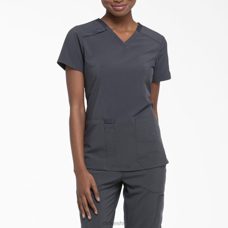 eds Essentials majica s v-izrezom žene Dickies kositar siva (klupa) 6BPL62456 odjeća