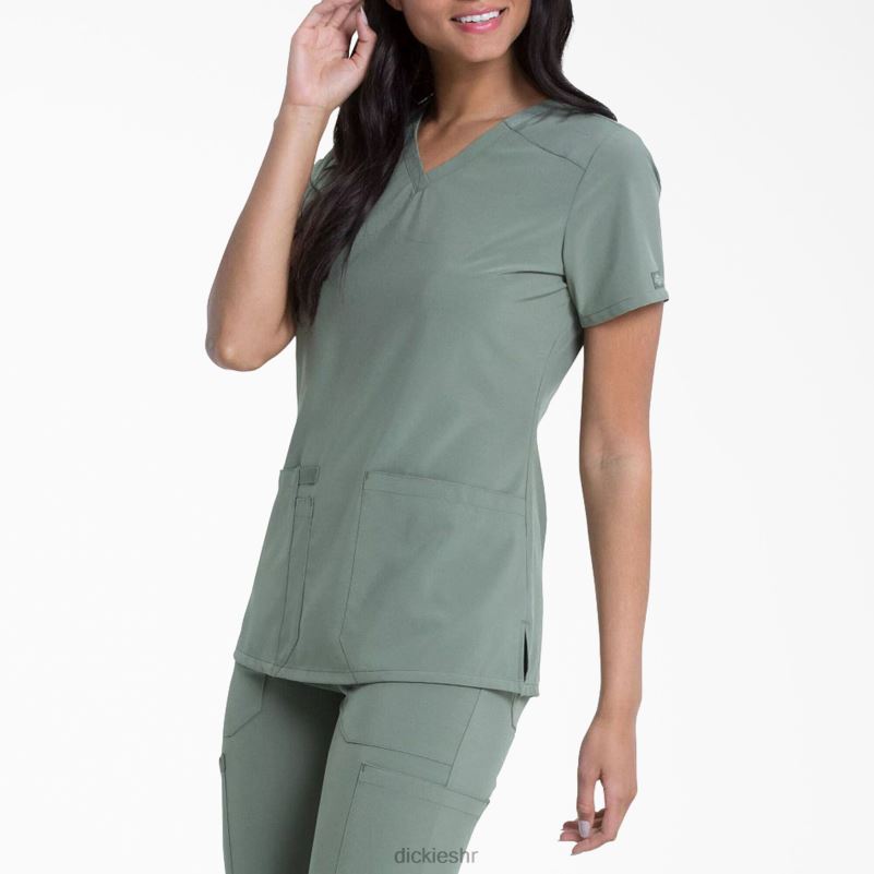 eds Essentials majica s v-izrezom žene Dickies maslinasto zelena (oli) 6BPL62455 odjeća