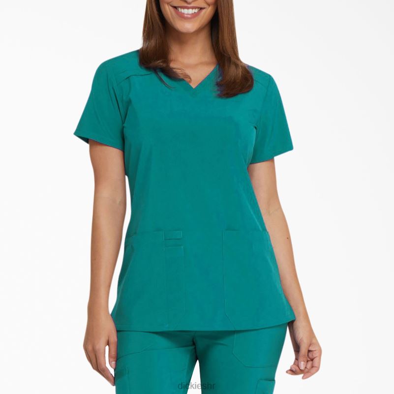 eds Essentials majica s v-izrezom žene Dickies plavozelena (dtl) 6BPL62447 odjeća