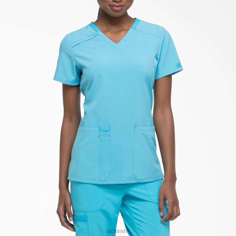 eds Essentials majica s v-izrezom žene Dickies tirkizna (tq) 6BPL62459 odjeća