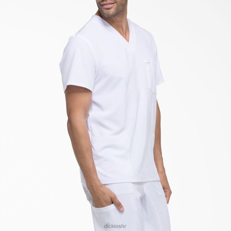 eds Essentials majica s v-izrezom i džepovima muškarci Dickies bijela (dwh) 6BPL61431 odjeća