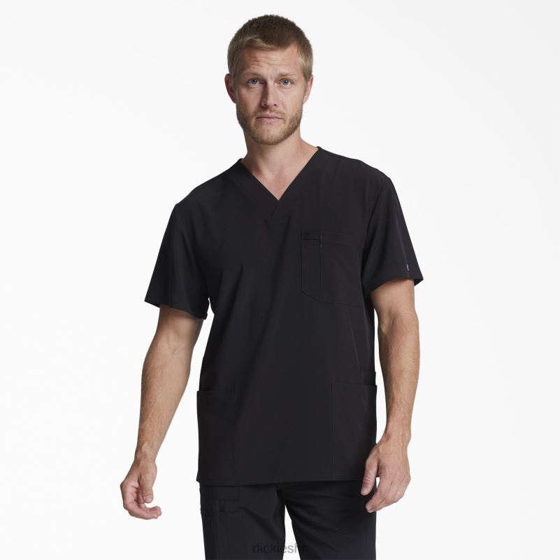 eds Essentials majica s v-izrezom i džepovima muškarci Dickies crno (crno) 6BPL61430 odjeća