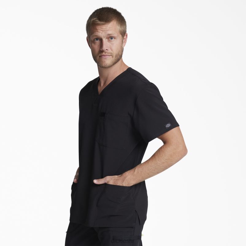 eds Essentials majica s v-izrezom i džepovima muškarci Dickies crno (crno) 6BPL61430 odjeća