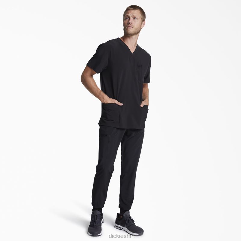 eds Essentials majica s v-izrezom i džepovima muškarci Dickies crno (crno) 6BPL61430 odjeća