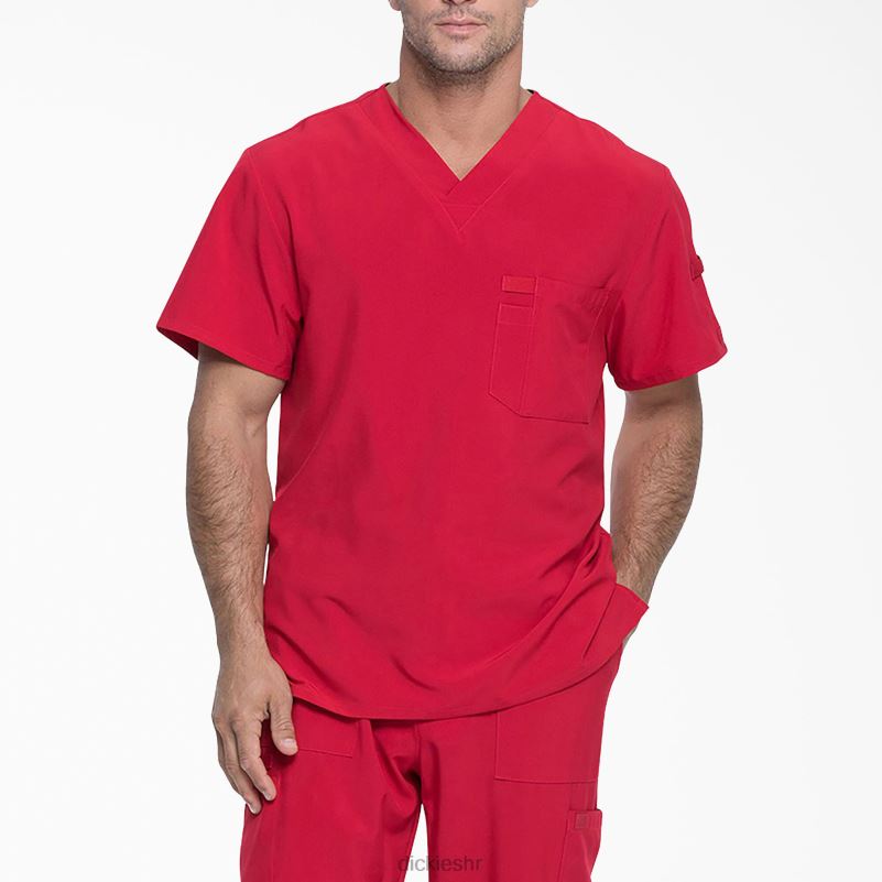 eds Essentials majica s v-izrezom muškarci Dickies crvena (rd) 6BPL61334 odjeća
