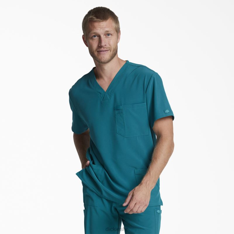 eds Essentials majica s v-izrezom muškarci Dickies karipsko plava (crb) 6BPL61324 odjeća