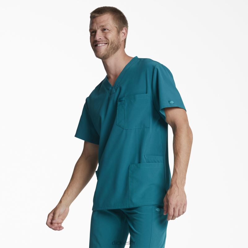 eds Essentials majica s v-izrezom muškarci Dickies karipsko plava (crb) 6BPL61324 odjeća