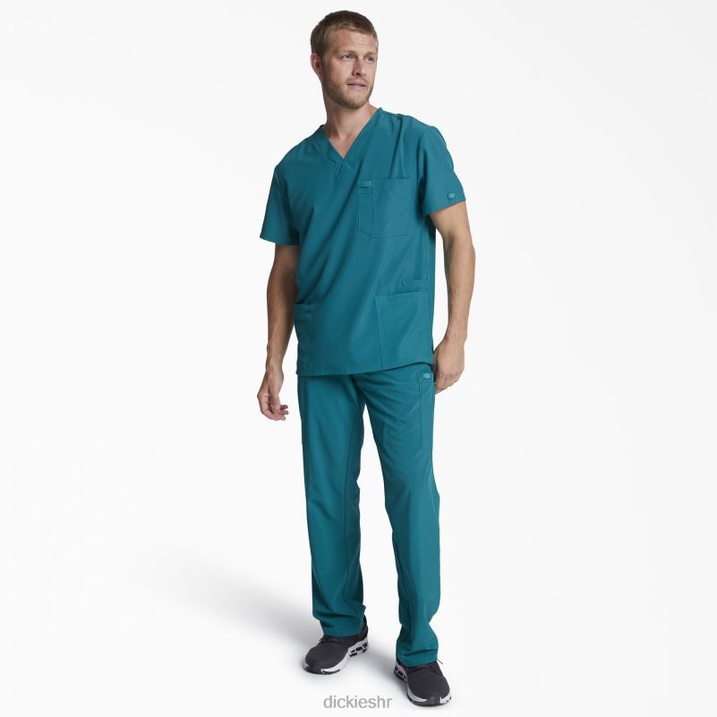 eds Essentials majica s v-izrezom muškarci Dickies karipsko plava (crb) 6BPL61324 odjeća