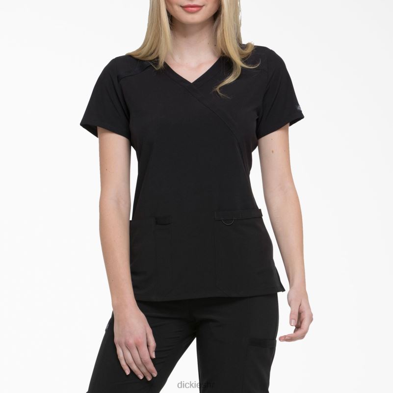 eds Essentials mock wrap scrub top žene Dickies crno (crno) 6BPL62633 odjeća