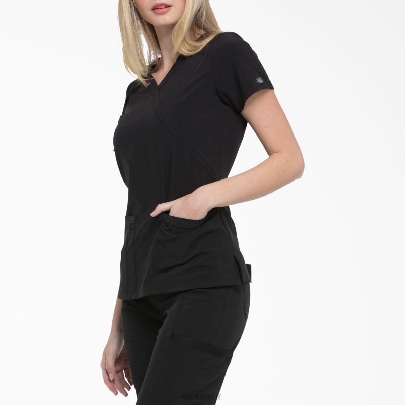 eds Essentials mock wrap scrub top žene Dickies crno (crno) 6BPL62633 odjeća