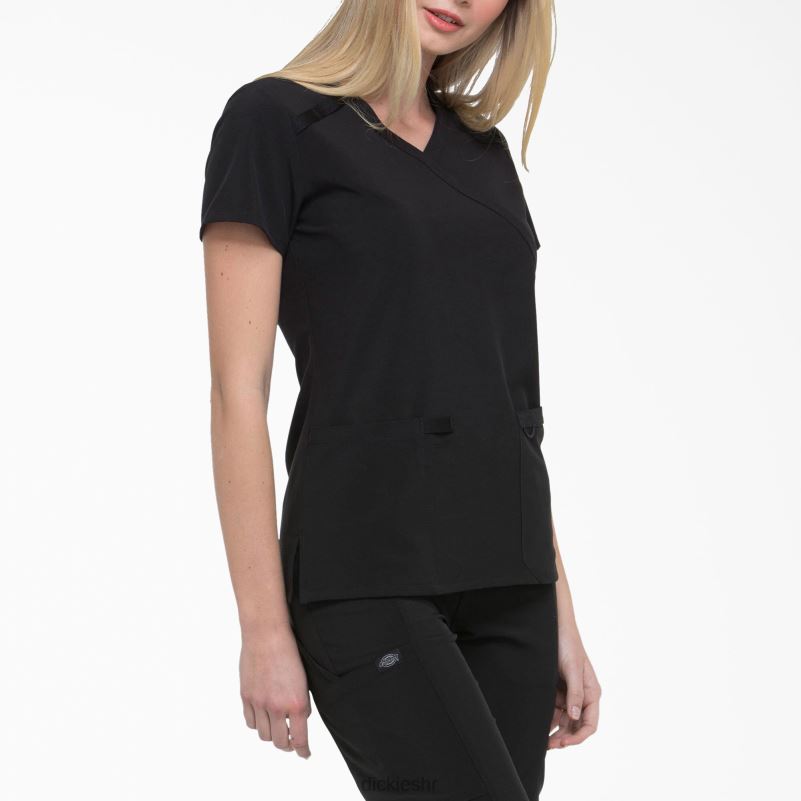 eds Essentials mock wrap scrub top žene Dickies crno (crno) 6BPL62633 odjeća