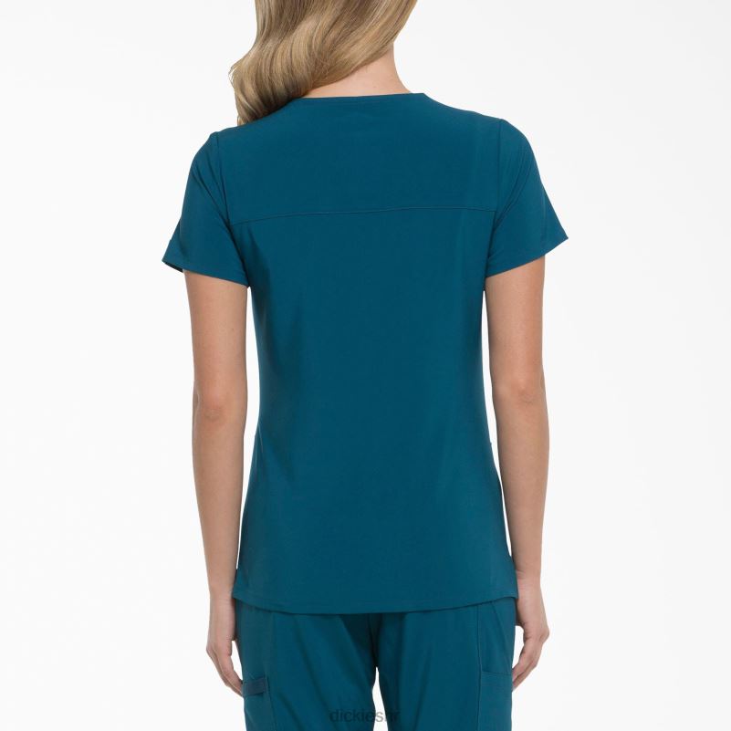 eds Essentials mock wrap scrub top žene Dickies karipsko plava (crb) 6BPL62635 odjeća