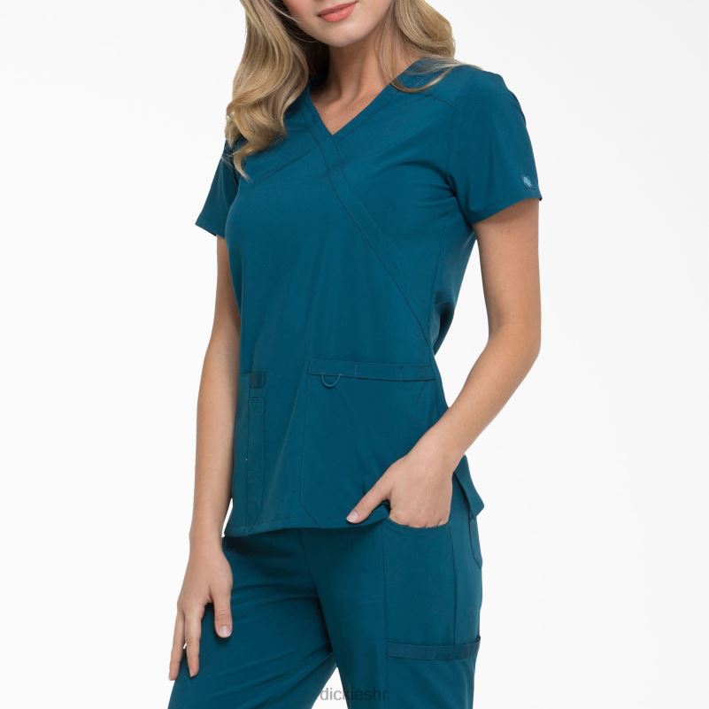 eds Essentials mock wrap scrub top žene Dickies karipsko plava (crb) 6BPL62635 odjeća