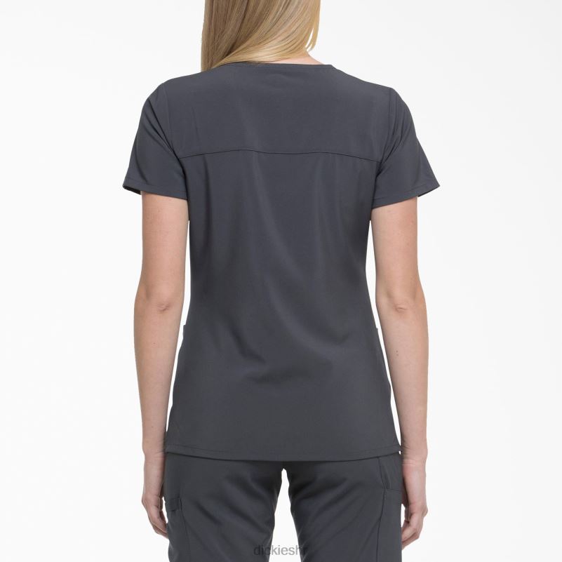 eds Essentials mock wrap scrub top žene Dickies kositar siva (klupa) 6BPL62641 odjeća