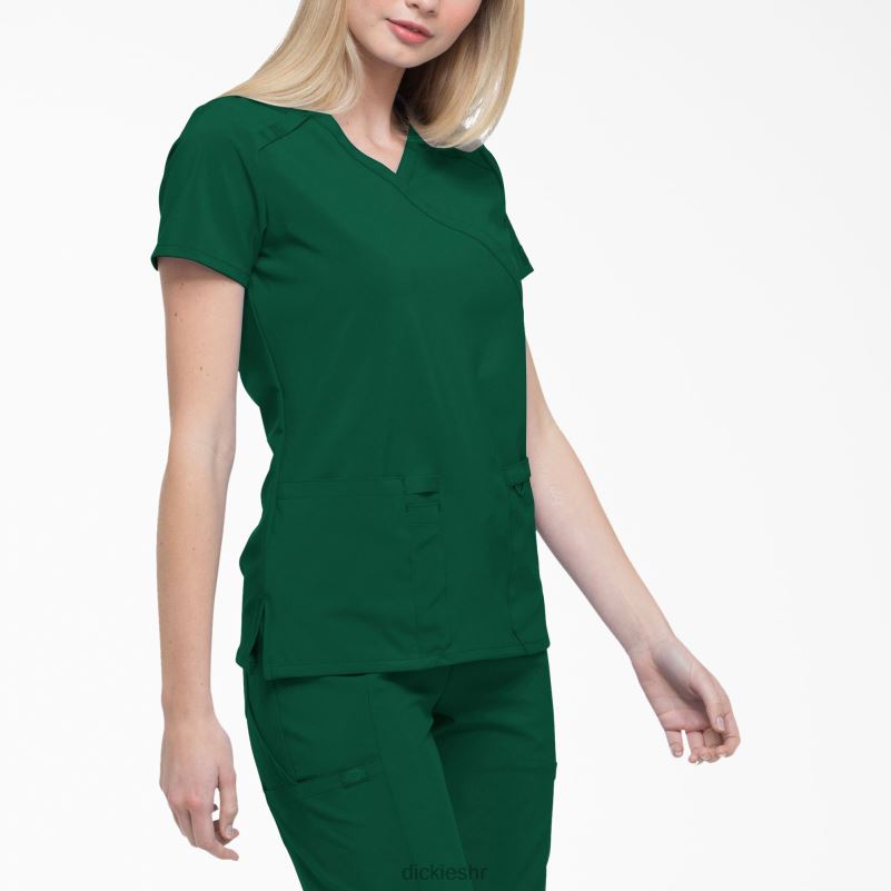 eds Essentials mock wrap scrub top žene Dickies lovačko zeleno (htr) 6BPL62639 odjeća