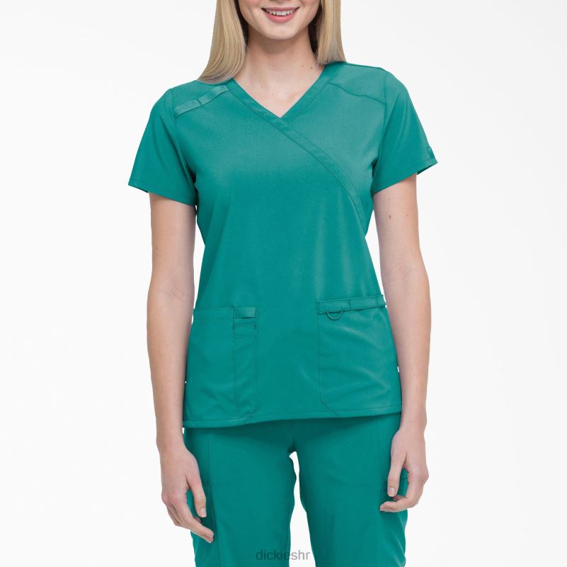 eds Essentials mock wrap scrub top žene Dickies plavozelena (dtl) 6BPL62636 odjeća