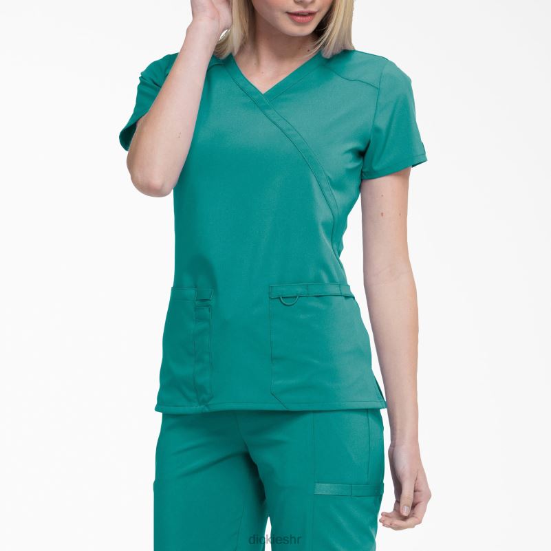 eds Essentials mock wrap scrub top žene Dickies plavozelena (dtl) 6BPL62636 odjeća