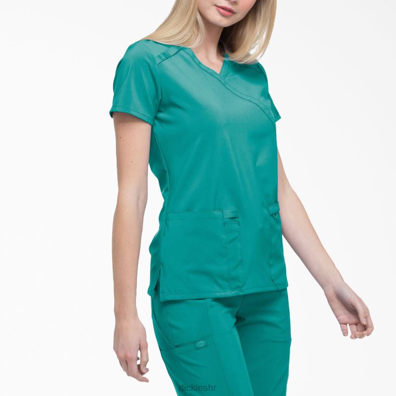 eds Essentials mock wrap scrub top žene Dickies plavozelena (dtl) 6BPL62636 odjeća