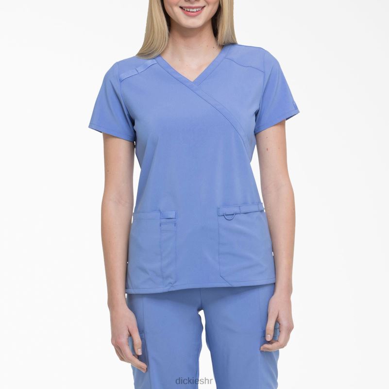 eds Essentials mock wrap scrub top žene Dickies strop plava (cbl) 6BPL62634 odjeća