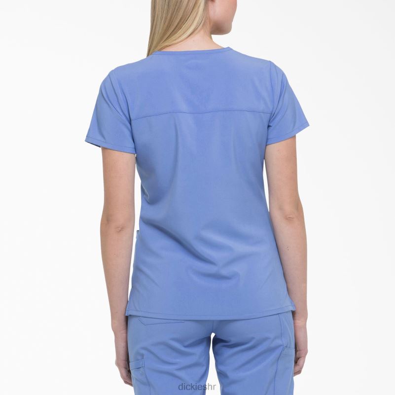 eds Essentials mock wrap scrub top žene Dickies strop plava (cbl) 6BPL62634 odjeća