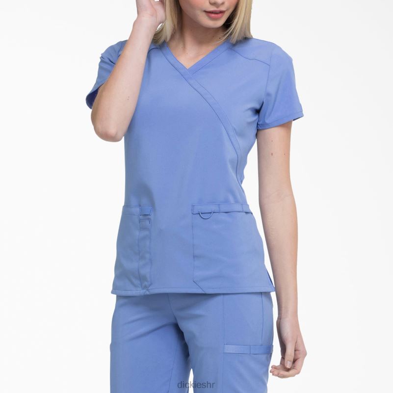 eds Essentials mock wrap scrub top žene Dickies strop plava (cbl) 6BPL62634 odjeća