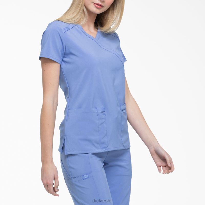 eds Essentials mock wrap scrub top žene Dickies strop plava (cbl) 6BPL62634 odjeća