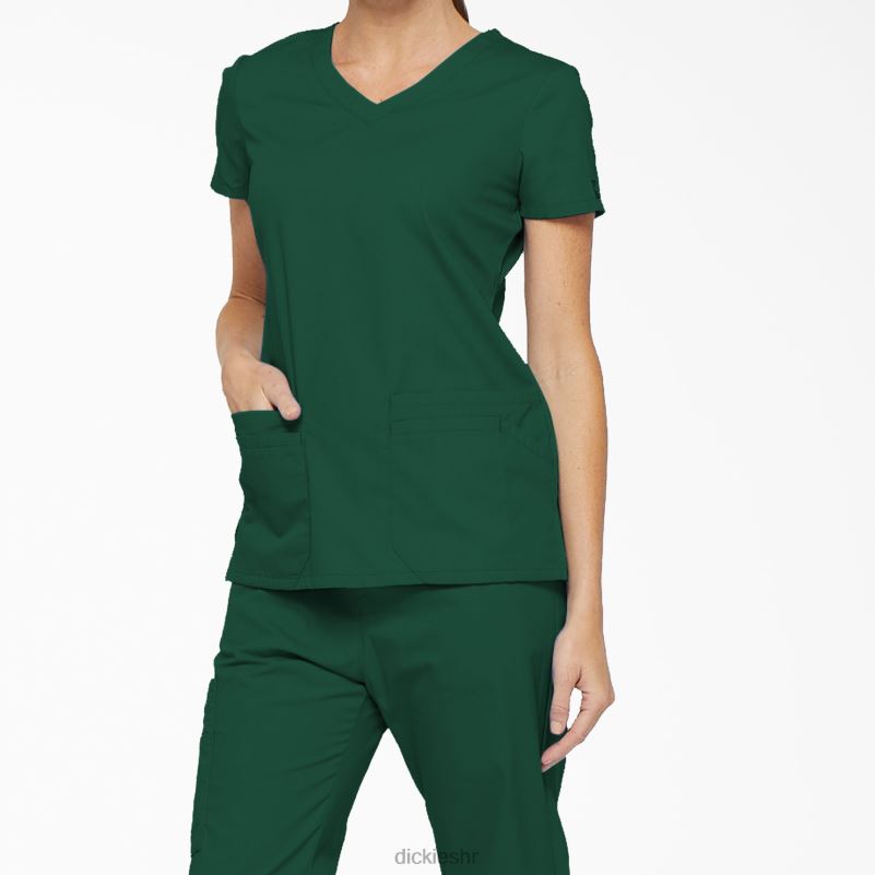 eds prepoznatljivi gornji dio s v-izrezom i utorom za olovku žene Dickies lovačko zeleno (htr) 6BPL62416 odjeća