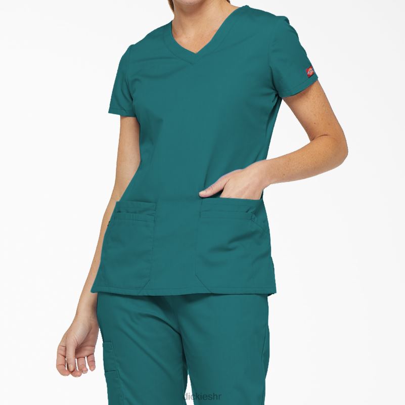 eds prepoznatljivi gornji dio s v-izrezom i utorom za olovku žene Dickies plavozelena (dtl) 6BPL62410 odjeća