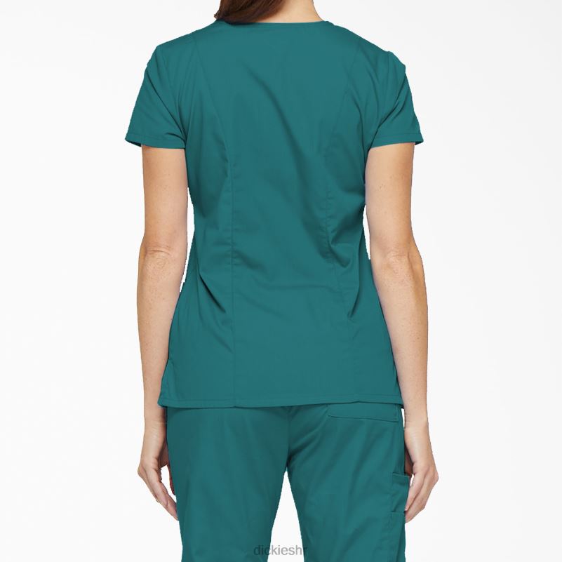 eds prepoznatljivi gornji dio s v-izrezom i utorom za olovku žene Dickies plavozelena (dtl) 6BPL62410 odjeća