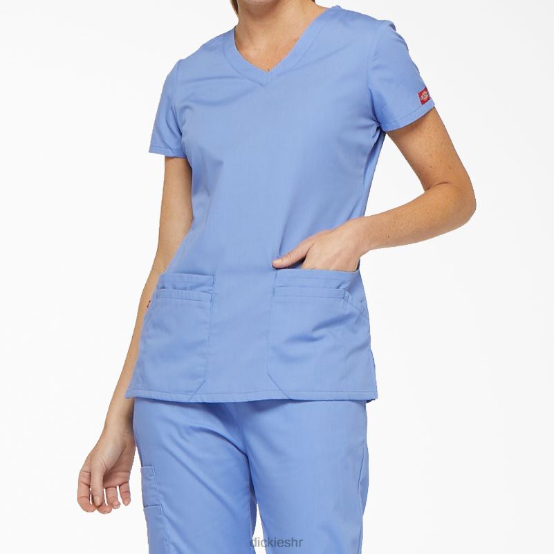 eds prepoznatljivi gornji dio s v-izrezom i utorom za olovku žene Dickies strop plava (cbl) 6BPL62408 odjeća