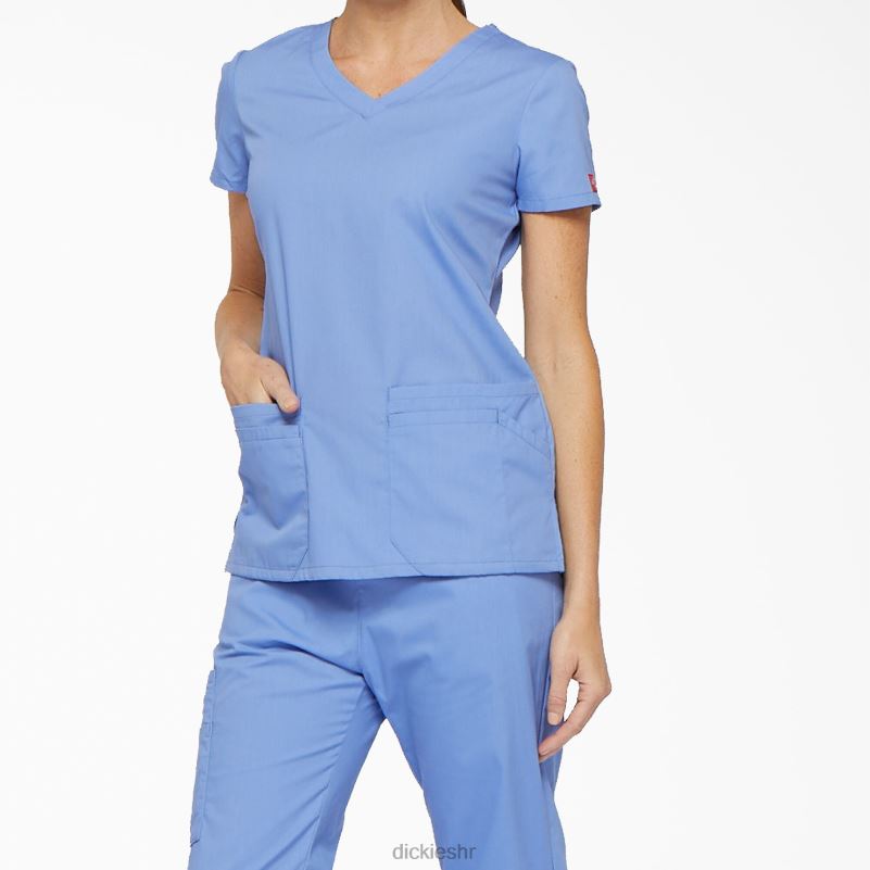 eds prepoznatljivi gornji dio s v-izrezom i utorom za olovku žene Dickies strop plava (cbl) 6BPL62408 odjeća