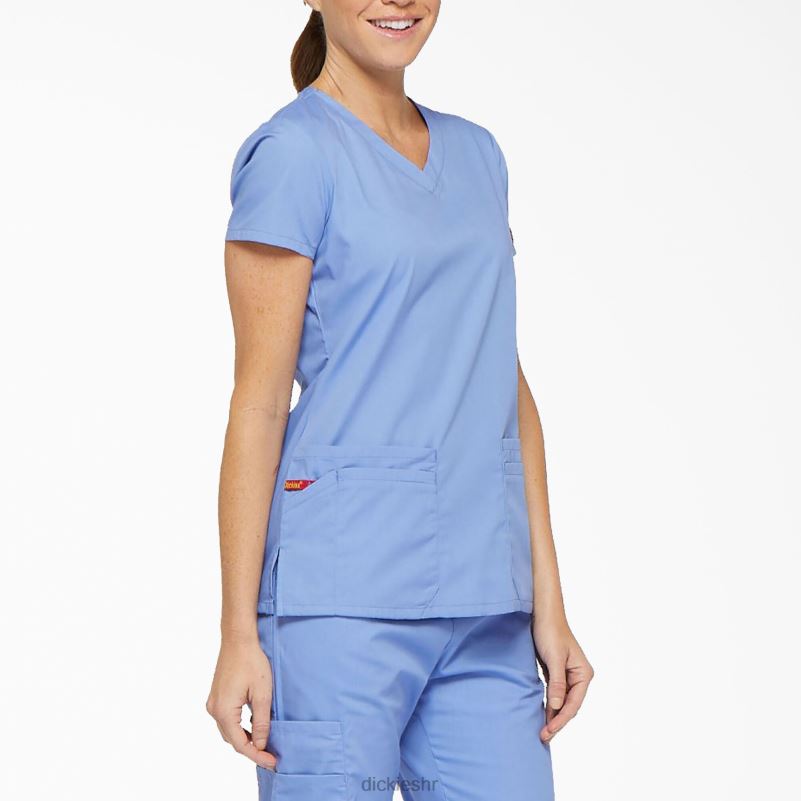 eds prepoznatljivi gornji dio s v-izrezom i utorom za olovku žene Dickies strop plava (cbl) 6BPL62408 odjeća