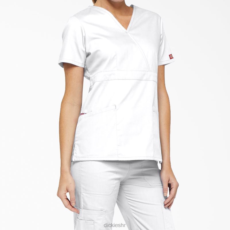 eds signature mock wrap scrub top žene Dickies bijela (dwh) 6BPL62616 odjeća