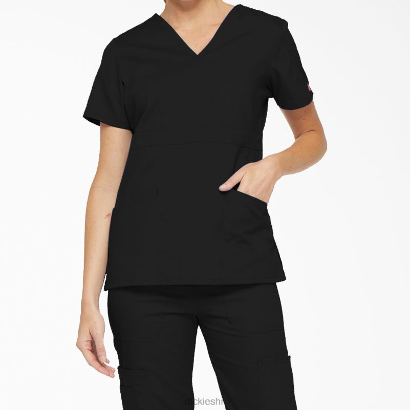 eds signature mock wrap scrub top žene Dickies crno (crno) 6BPL62612 odjeća